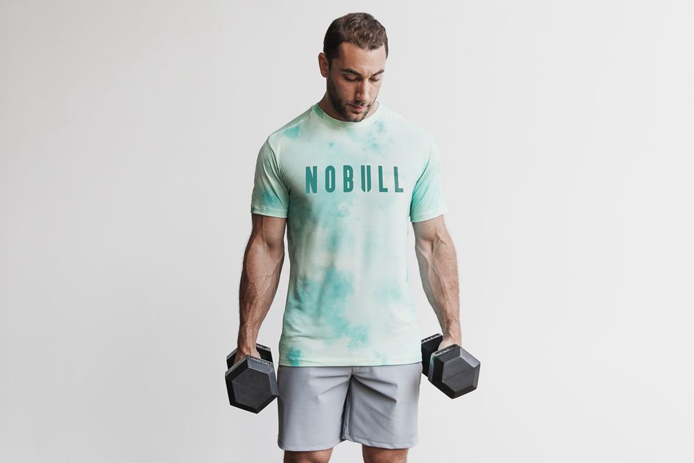 T-Shirts NOBULL Homme Turquoise Tie-Dye - NOBULL,France (2067-GSVUE)